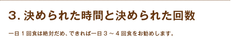 決められた時間と決められた回数